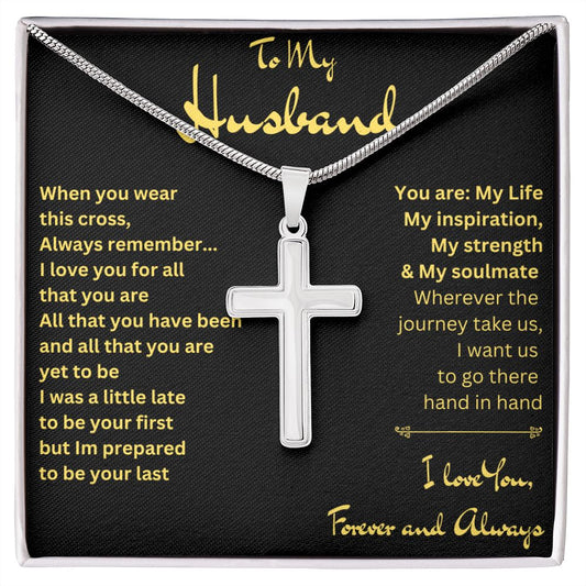To My Husband | Stainless Steel Cross Necklace