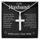 To My Husband | Stainless Steel Cross Necklace