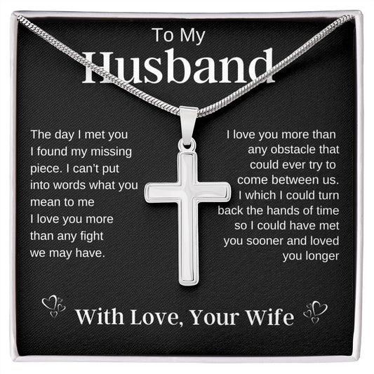 To My Husband | Stainless Steel Cross Necklace