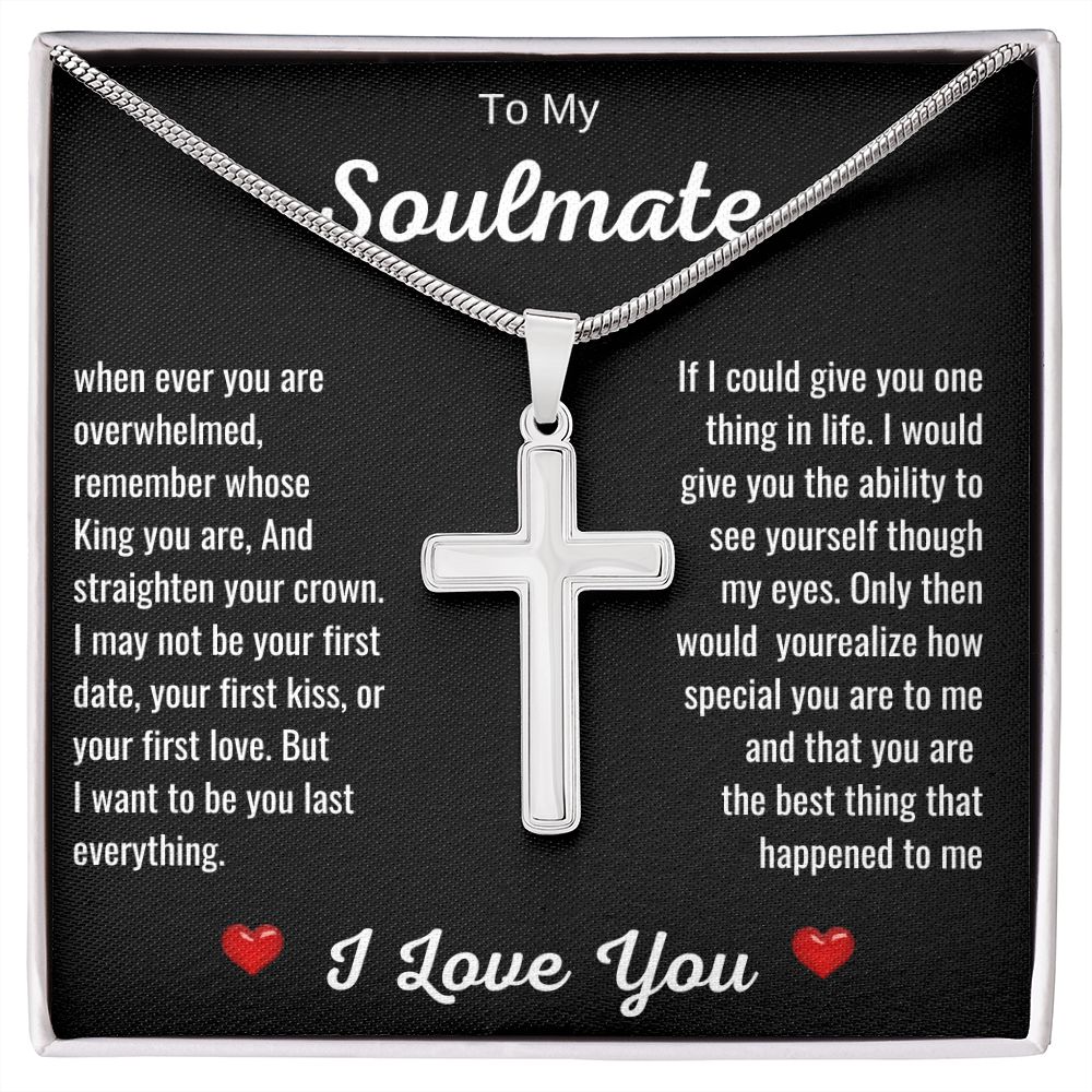 To My Soulmate | Stainless Steel Cross Necklace