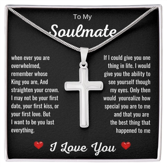 To My Soulmate | Stainless Steel Cross Necklace