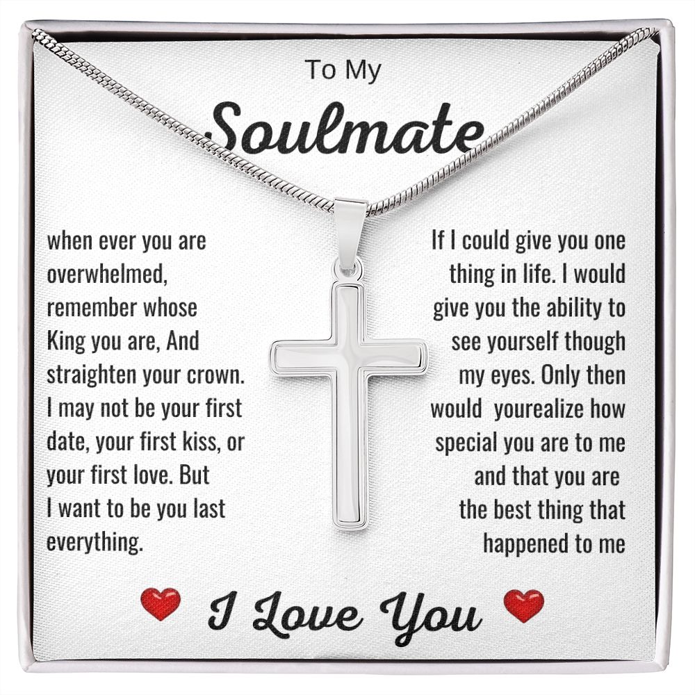 To My Soulmate | Stainless Steel Cross Necklace