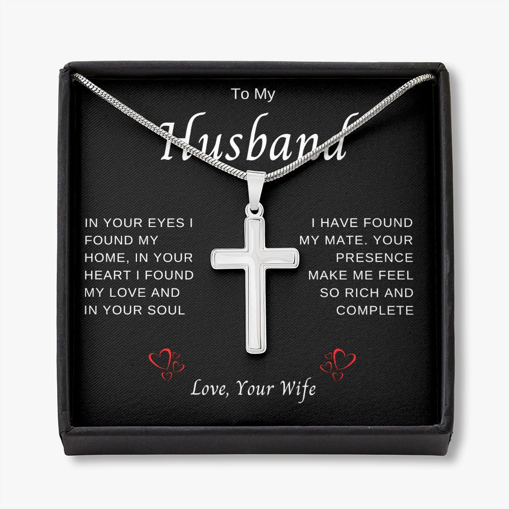To My Husband | Stainless Steel Cross Necklace