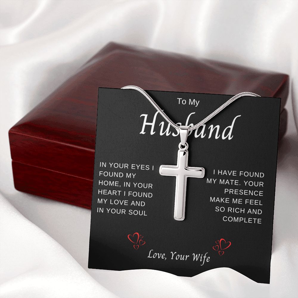 To My Husband | Stainless Steel Cross Necklace