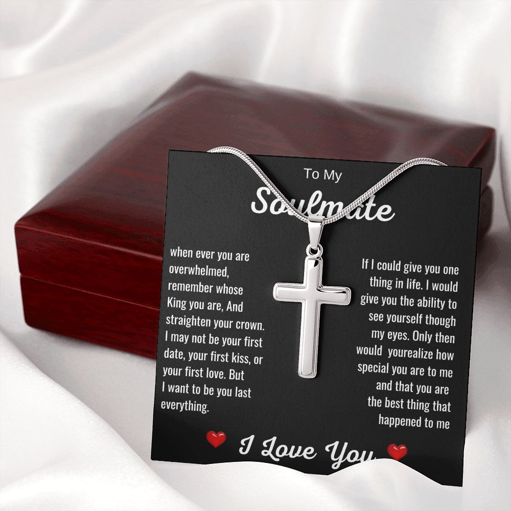 To My Soulmate | Stainless Steel Cross Necklace