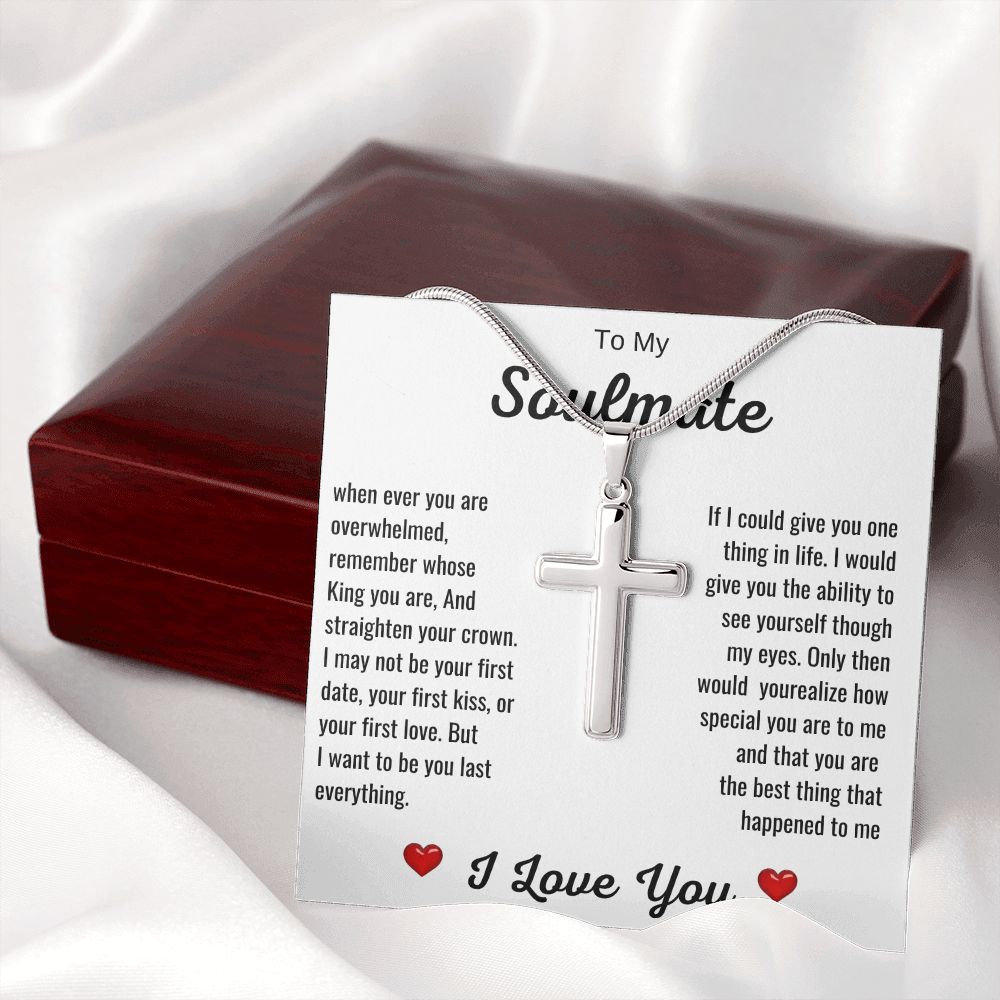 To My Soulmate | Stainless Steel Cross Necklace