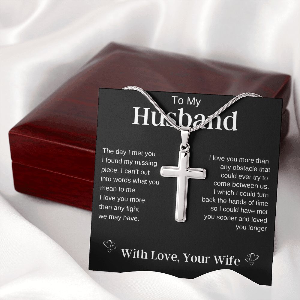 To My Husband | Stainless Steel Cross Necklace