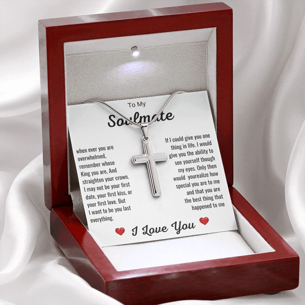 To My Soulmate | Stainless Steel Cross Necklace