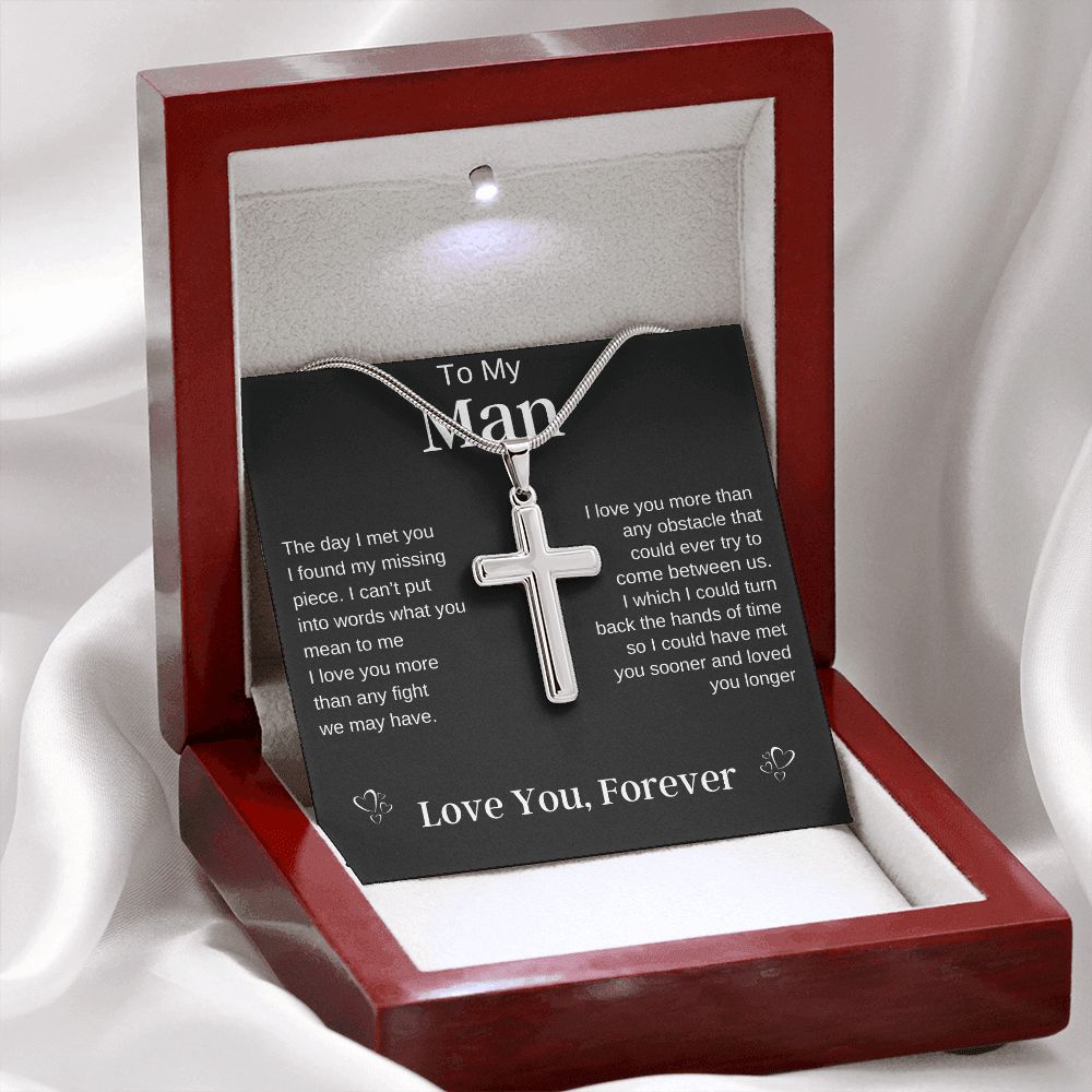To My Man | Stainless Steel Cross Necklace