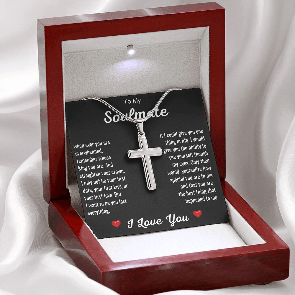 To My Soulmate | Stainless Steel Cross Necklace