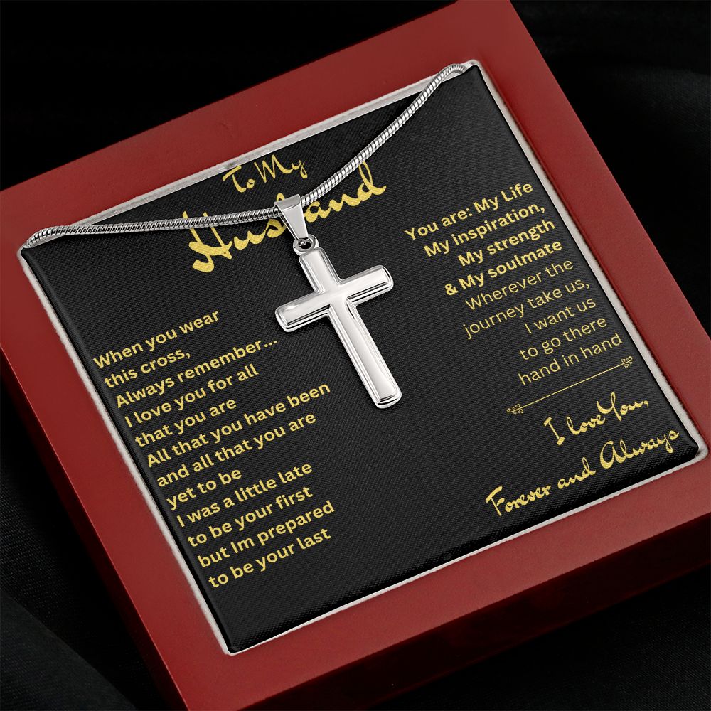 To My Husband | Stainless Steel Cross Necklace