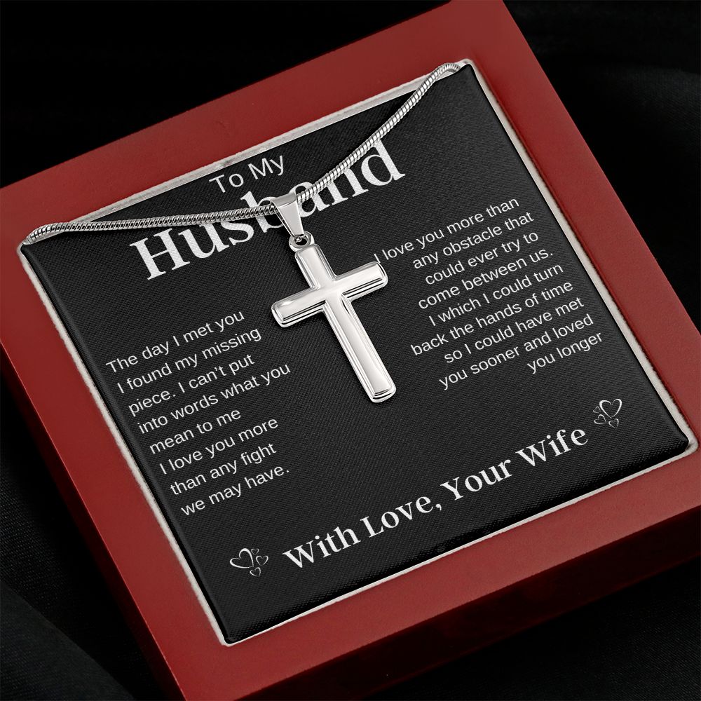 To My Husband | Stainless Steel Cross Necklace