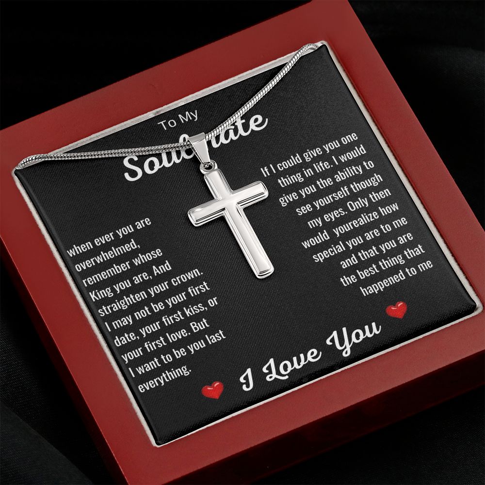 To My Soulmate | Stainless Steel Cross Necklace