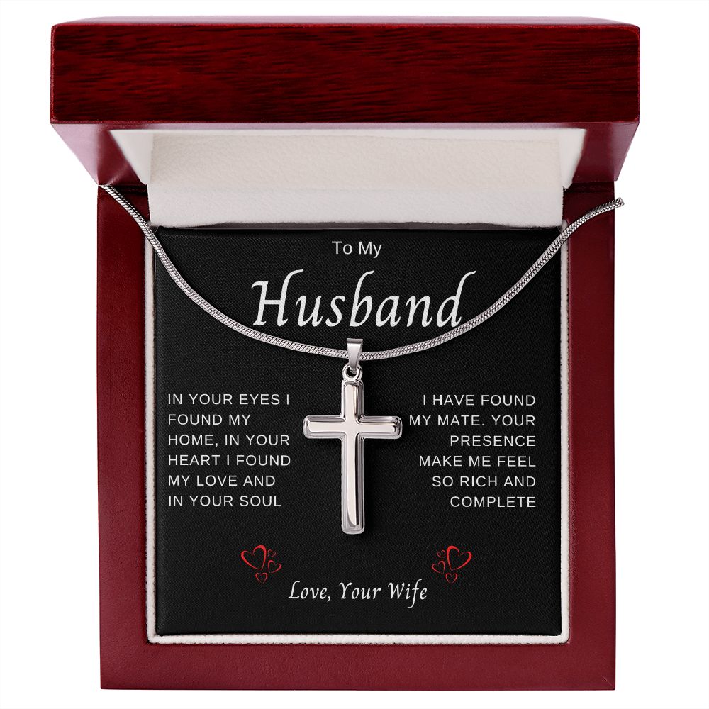 To My Husband | Stainless Steel Cross Necklace