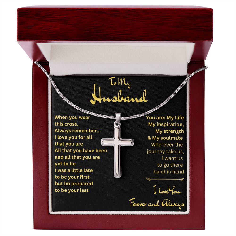 To My Husband | Stainless Steel Cross Necklace