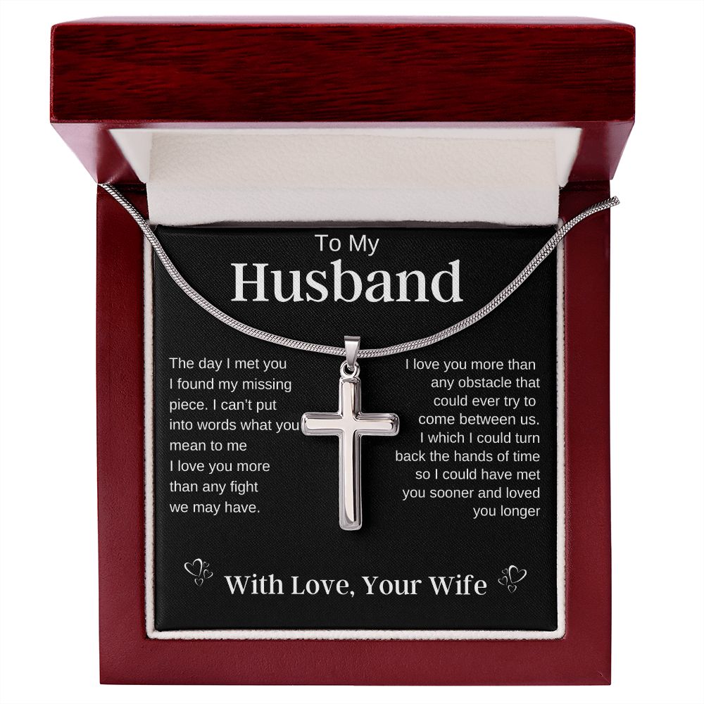 To My Husband | Stainless Steel Cross Necklace